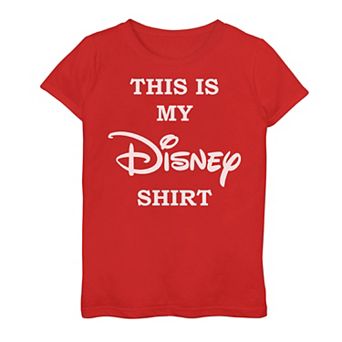 Disney Girls 7-16 This Is My Disney Shirt Chest Logo Graphic Tee
