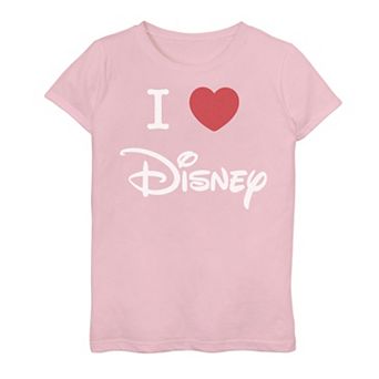 Disney Girls 7-16 I Love Disney Heart Logo Graphic Tee
