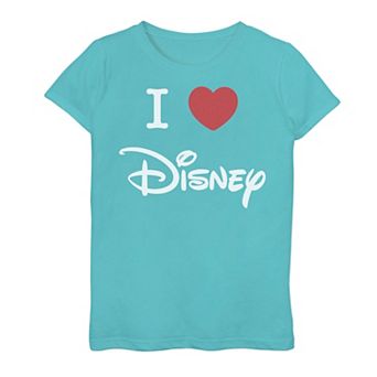 Disney Girls 7-16 I Love Disney Heart Logo Graphic Tee