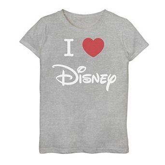 Disney's Girls 7-16 I Love Disney Heart Logo Graphic Tee