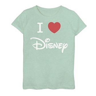 Disney's Girls 7-16 I Love Disney Heart Logo Graphic Tee