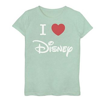 Disney's Girls 7-16 I Love Disney Heart Logo Graphic Tee