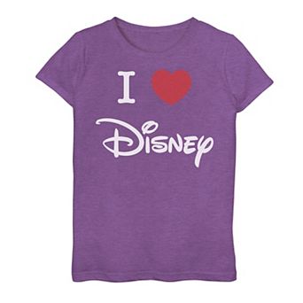 Disney's Girls 7-16 I Love Disney Heart Logo Graphic Tee