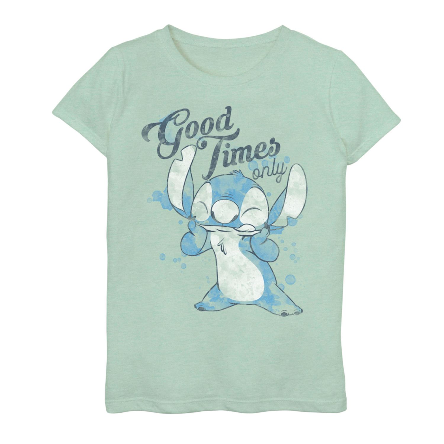 Image for Disney s Lilo & Stitch Girls 7-16 Good Times Only Splatter Portrait Graphic Tee at Kohl's.