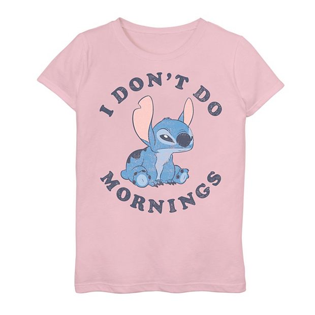 Disney's Lilo & Stitch Girls 7-16 I Don't Do Mornings Graphic Tee