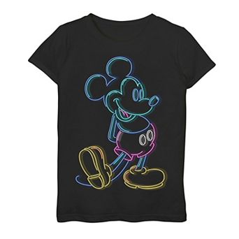 Disney's Mickey Mouse Girls 7-16 Neon Outline Graphic Tee