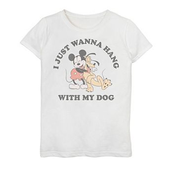 Disney's Mickey Mouse & Friends Girls 7-16 I Just Want To Hang With My Dog Graphic Tee