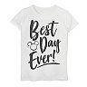 Disney Girls 7-16 Park Best Day Every Mickey Head Silhouette Graphic Tee