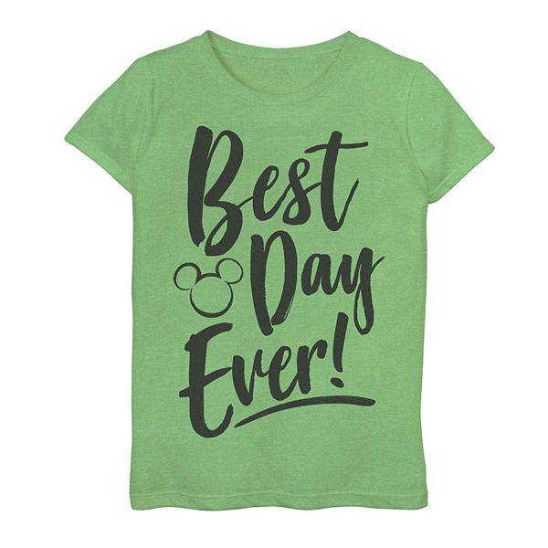 Disney Girls 7-16 Park Best Day Every Mickey Head Silhouette Graphic Tee