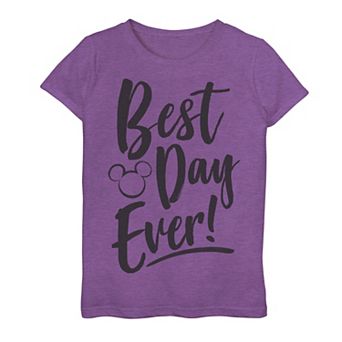 Disney Girls 7-16 Park Best Day Every Mickey Head Silhouette Graphic Tee