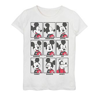 Disney's Mickey Mouse Girls 7-16 Emotions Goofy Smile Graphic Tee