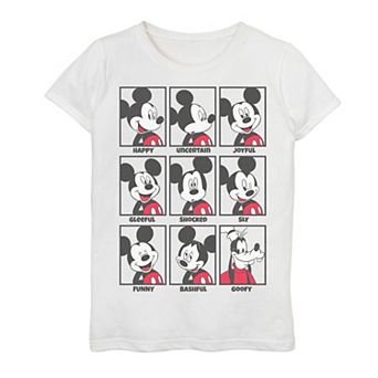 Disney's Mickey Mouse Girls 7-16 Emotions Goofy Smile Graphic Tee