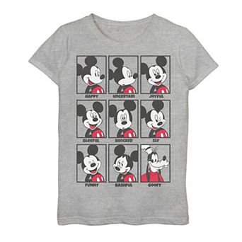 Disney's Mickey Mouse Girls 7-16 Emotions Goofy Smile Graphic Tee