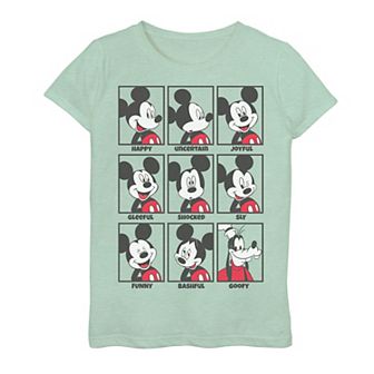 Disney's Mickey Mouse Girls 7-16 Emotions Goofy Smile Graphic Tee