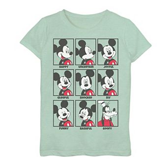 Disney's Mickey Mouse Girls 7-16 Emotions Goofy Smile Graphic Tee