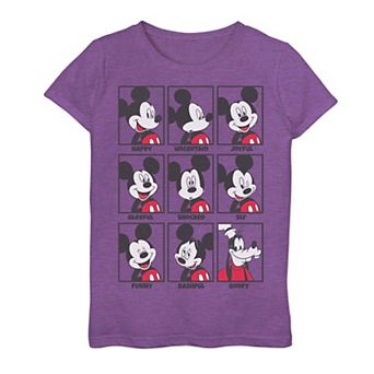 Disney's Mickey Mouse Girls 7-16 Emotions Goofy Smile Graphic Tee