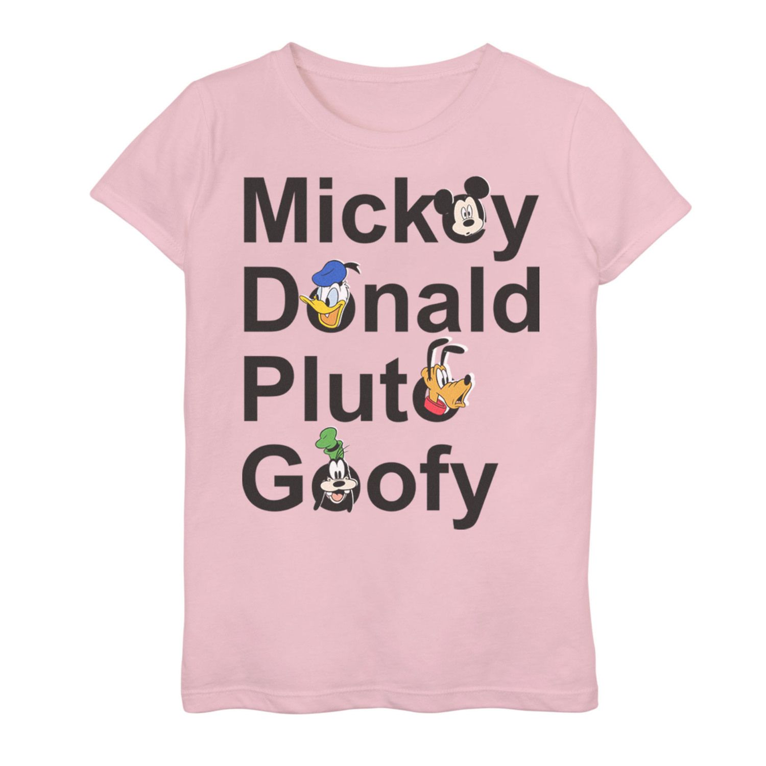 Image for Disney s Mickey Mouse & Friends Girls 7-16 Name Stack Graphic Tee at Kohl's.