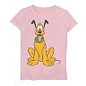 Disney's Mickey Mouse Girls 7-16 Pluto The Dog Portrait Graphic Tee