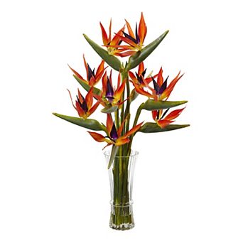 nearly natural Artificial Bird of Paradise Floral Arrangement