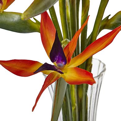 nearly natural Artificial Bird of Paradise Floral Arrangement