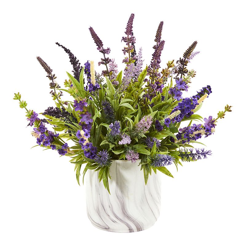 nearly natural Artificial Lavender Floral Arrangement, Purple