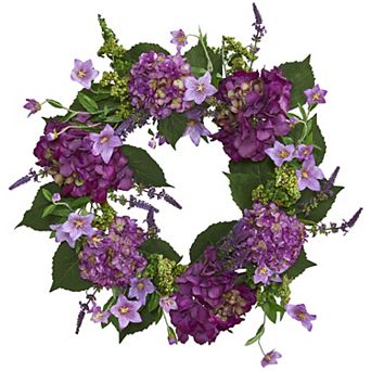 nearly natural Artificial Hydrangea Floral Wreath