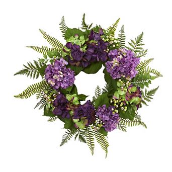 nearly natural Artificial Hydrangea Berry Wreath