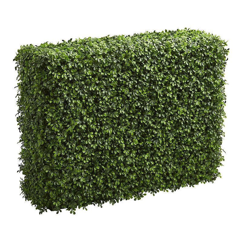 nearly natural Artificial Boxwood Indoor / Outdoor Hedge, Green
