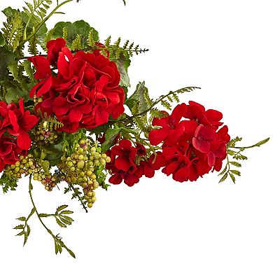 nearly natural Artificial Geranium Berry Floral Arrangement