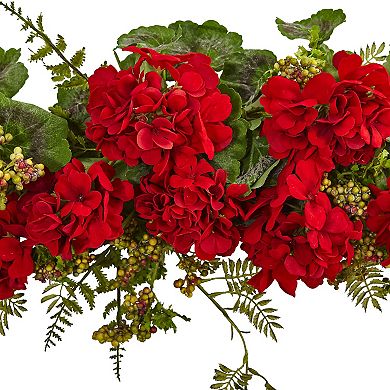 nearly natural Artificial Geranium Berry Floral Arrangement