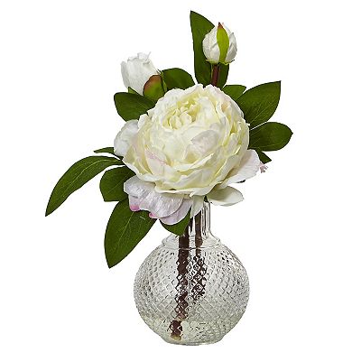 nearly natural Artificial Peony Floral Arrangement 2-piece Set