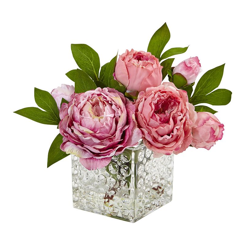 nearly natural Artificial Peony Floral Arrangement, Pink