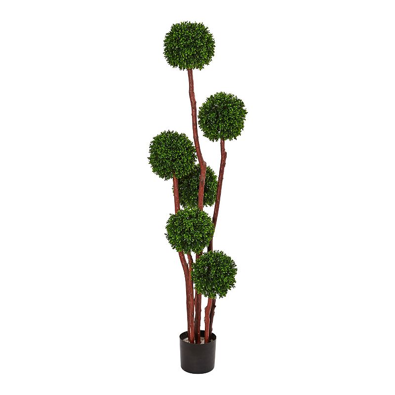 nearly natural Artificial 5-ft. Boxwood Indoor / Outdoor Tree, Green