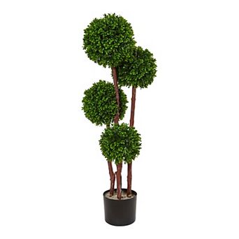 nearly natural Artificial 3-ft. Boxwood Topiary Indoor / Outdoor Tree