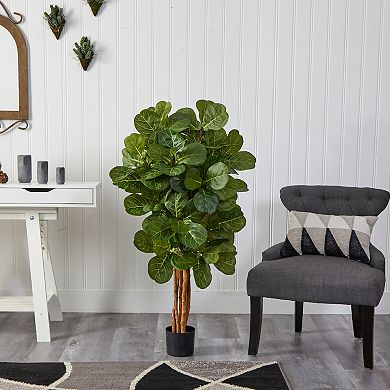 nearly natural Artificial 4-ft. Fiddle Leaf Fig Tree