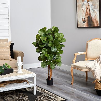nearly natural Artificial 4-ft. Fiddle Leaf Fig Tree