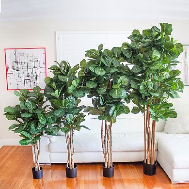 nearly natural Artificial 4-ft. Fiddle Leaf Fig Tree