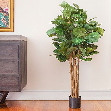 nearly natural Artificial 4-ft. Fiddle Leaf Fig Tree