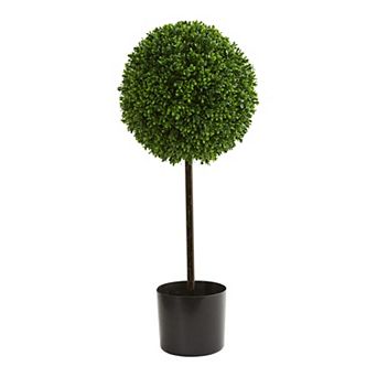 nearly natural Artificial Boxwood Indoor / Outdoor Ball Topiary Tree