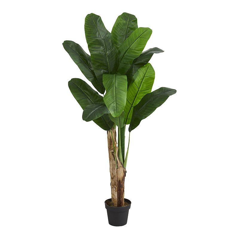 nearly natural Artificial 4-ft. Double Stalk Banana Tree, Green