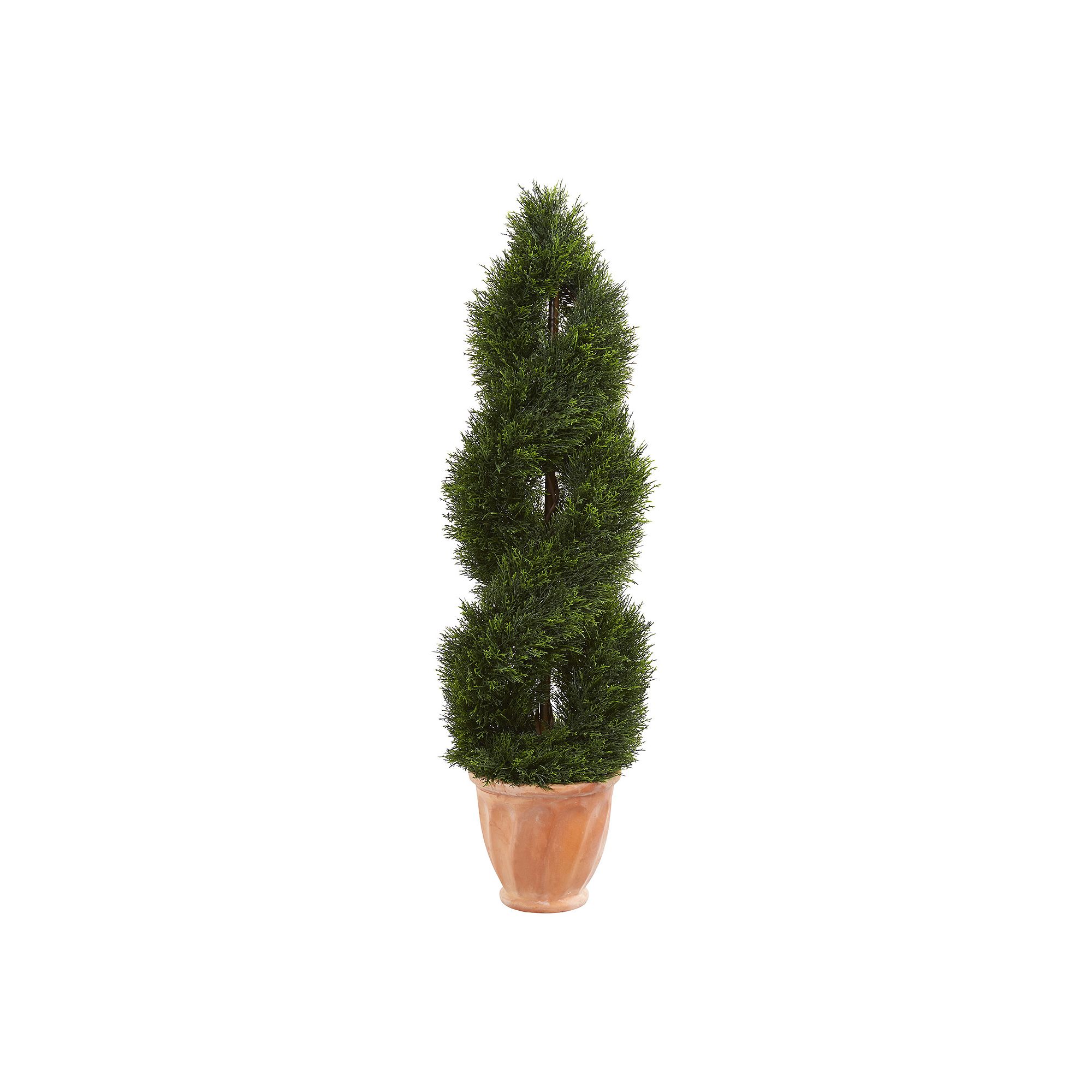 nearly natural Artificial Double Pond Cypress Topiary Indoor / Outdoor Tree