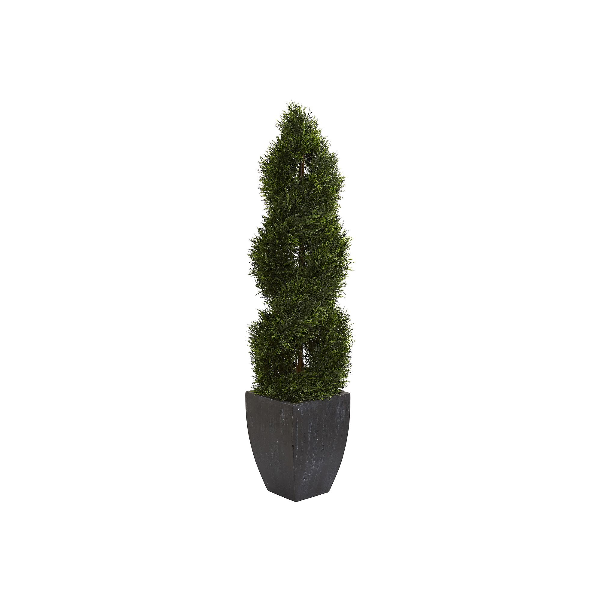 nearly natural Artificial 5-ft. Double Pond Cypress Spiral Topiary Indoor /