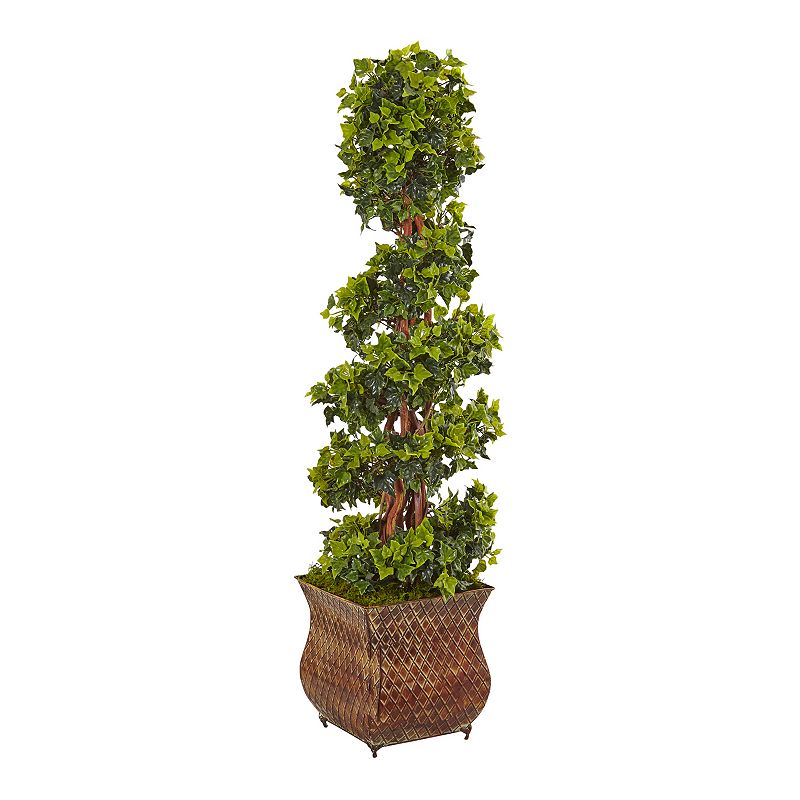 nearly natural 4-ft. English Ivy Spiral Artificial Tree, Green