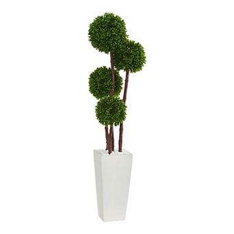 nearly natural 4-ft. Artificial Boxwood Topiary Indoor / Outdoor Tree