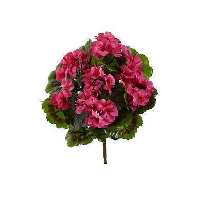 nearly natural Artificial Geranium Bush 4-piece Set