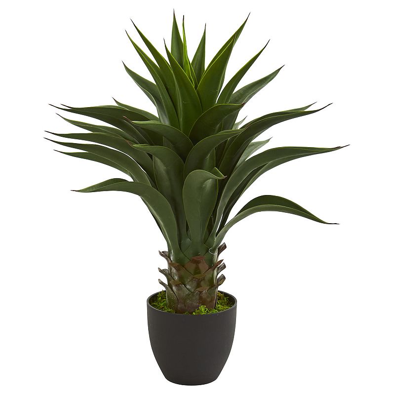 nearly natural 28-in. Agave Artificial Plant, Green