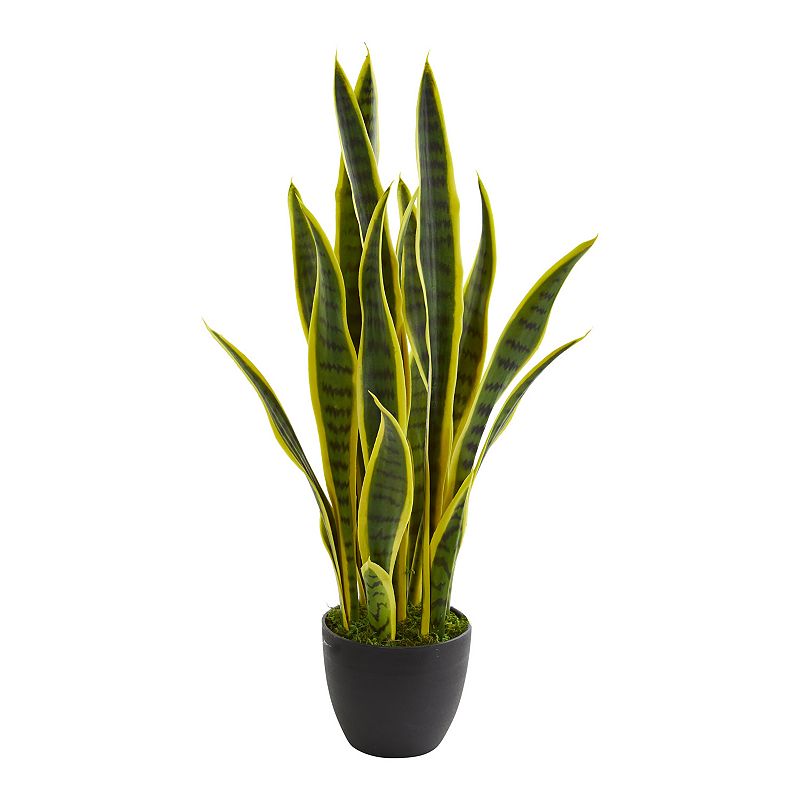 nearly natural 26-in. Sansevieria Artificial Plant, Green