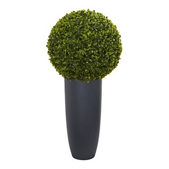 nearly natural 30 in Boxwood Artificial Topiary Plant