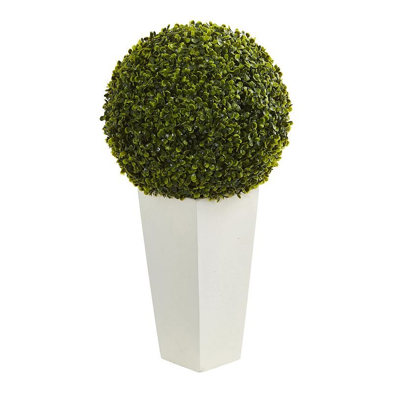 nearly natural 28-in. Boxwood Topiary Ball Artificial Plant, Green