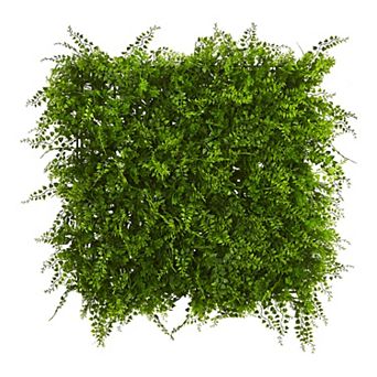 nearly natural 20 in x 20 in Lush Mediterranean Artificial Fern Wall Panel